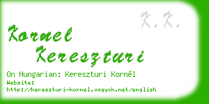 kornel kereszturi business card